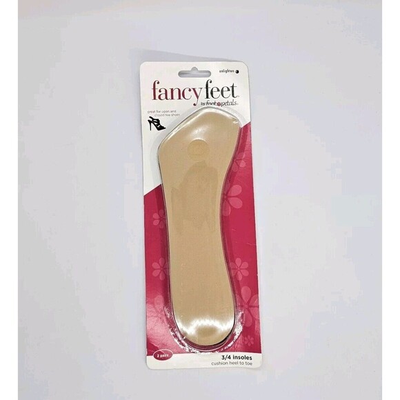 FANCY FEET CUSHION HEEL TO TOE 3/4 INSOLES 2 PAIRS NEW - Picture 4 of 5